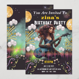 カラフルなコンフェッティのお誕生日会招待状 招待状