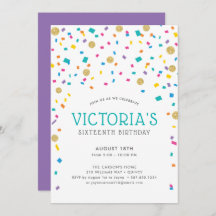 カラフルなコンフェッティ誕生日パーティー