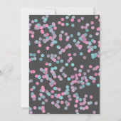 カラフルなコンフェッティ誕生日パーティー 招待状 (裏面)