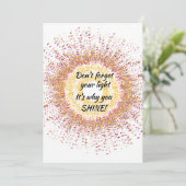 カラフルなコンフェッティ　あなたが輝くのはそのため SHINE カード (スタンド正面)