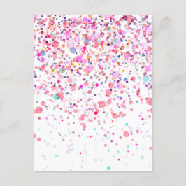 カラフルなコンフェッティ どんなシーンにも使えるカスタムカード ポストカード