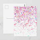 カラフルなコンフェッティ どんな行事にも使えるカスタムカード ポストカード (正面/裏面)