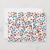 カラフルなコンフェッティ ノートカード (裏面)
