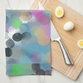 カラフルなコンフェッティ ボケ ドット キッチンタオル (四つ折り)