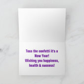 カラフルなコンフェッティ 記念すべき特別な行事 シーズンカード (内部)