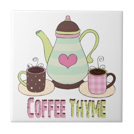 カラフルなコーヒータイル タイル (正面)