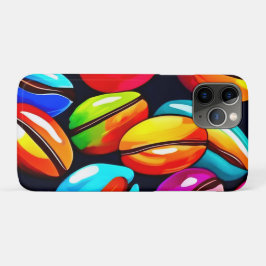 カラフルなコーヒー豆のアブストラクトアート iPhone 11 PROケース