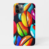 カラフルなコーヒー豆のアブストラクトアート Case-Mate iPhoneケース (裏)