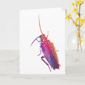 カラフルなゴキブリ カード (黄色い花)