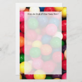 カラフルなゴム球キャンデー 便箋 (正面/裏面)