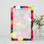 カラフルなゴム球キャンデー 便箋 (スタンド正面)