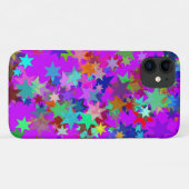 カラフルなサイケデリックの星柄のスマホケース Case-Mate iPhoneケース (裏面(横))