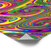 カラフルなサイケデリックアブストラクト ポスター (角)