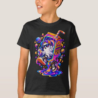 カラフルなサイケデリックファンタジークリーチャー ネオンアート Tシャツ