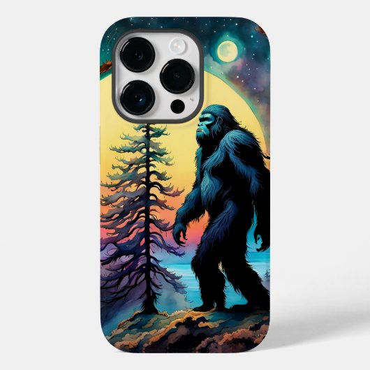 カラフルなサスクワッチの風景 Gone Squatchin' Case-Mate iPhoneケース (裏面)