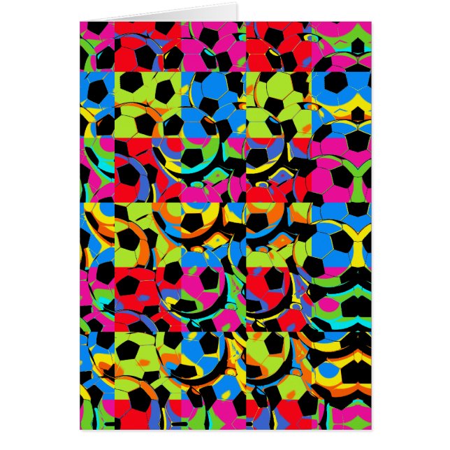 カラフルなサッカーボールの抽象芸術 (正面)