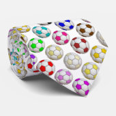 カラフルなサッカーボールパターン ネクタイ (ロール)