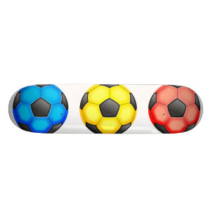 カラフルなサッカーボール スケートボード