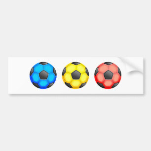 カラフルなサッカーボール バンパーステッカー