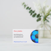 カラフルなサッカーボール 名刺 (スタンド正面)