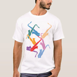 カラフルなサックス Tシャツ