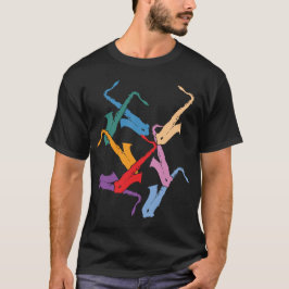 カラフルなサックス Tシャツ