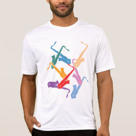 カラフルなサックス Tシャツ