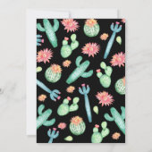 カラフルなサボテンタコス＆テキーラ誕生日パーティー 招待状 (裏面)