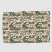 カラフルなサボテンパターン ゴルフタオル (横)