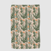 カラフルなサボテンパターン ゴルフタオル (正面)