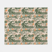 カラフルなサボテンパターン フリースブランケット (正面(横))