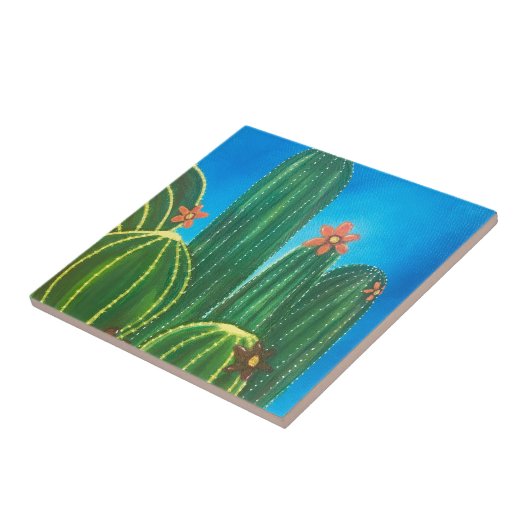 カラフルなサボテン タイル (側面)