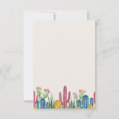 カラフルなサボテン | 砂漠のテーマの出欠返信 出欠カード (裏面)