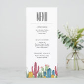 カラフルなサボテン | 砂漠をテーマにしたメニュー メニュー (スタンド正面)