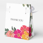 カラフルなサマーガーデン ブライトフラワーブライドシャワー フェイバーボックス (裏面サイド)