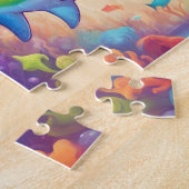 カラフルなサメ ジグソーパズル (側面)