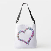カラフルなサランヘヨでハートを描きました クロスボディバッグ (裏面)