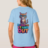 カラフルなサングラス猫 Tシャツ (裏面)