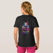 カラフルなサングラス猫 Tシャツ (裏面フル)