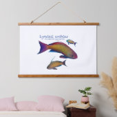 カラフルなサンゴ礁の魚 吊り下げ型タペストリー (寝室)