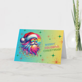 カラフルなサンタクロースのクリスマスカード シーズンカード