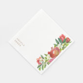 カラフルなザクロのブライダルシャワーランチョン スタンダードランチョンナプキン (角)