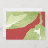 カラフルなザクロの葉のブライズシャワー 招待状 (裏面)