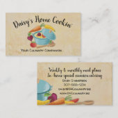 カラフルなシチュー鍋のシェフのケイタリングビジネスカード 名刺 (正面/裏面)