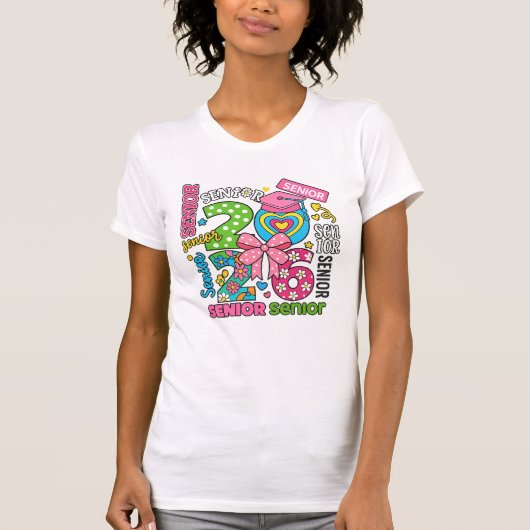 カラフルなシニア祝賀デザイン Tシャツ (正面)