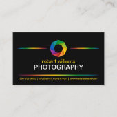 カラフルなシャッターカメラマン 名刺 (正面)