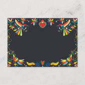 カラフルなシンコ・デ・マヨ フィエスタ スペインの結婚式 エンクロージャーカード (裏面)