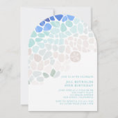 カラフルなシーグラス 招待状 (正面)