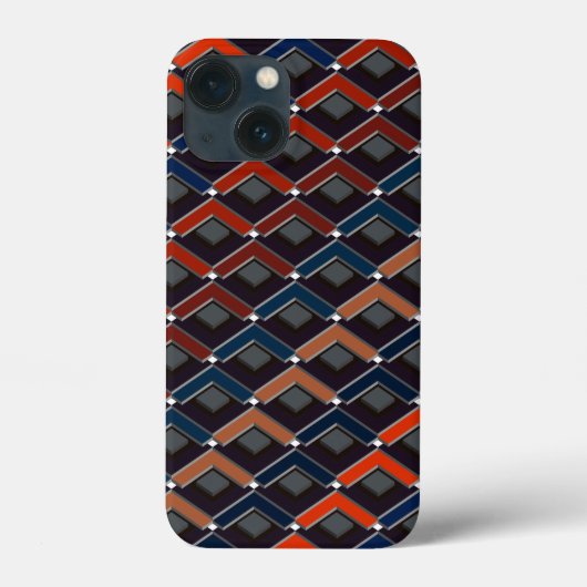 カラフルなジグザグのカロステップ Case-Mate iPhoneケース (裏面)
