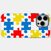 カラフルなジグソーパズルのパターンデザイン Case-Mate iPhoneケース (裏面 (横))